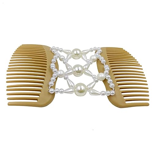 Miniatura 4 de Pinzas gruesas de perlas para el cabello, accesorios para el cabello con cuentas de alta calidad para mujeres, soporte para coleta de caballo y