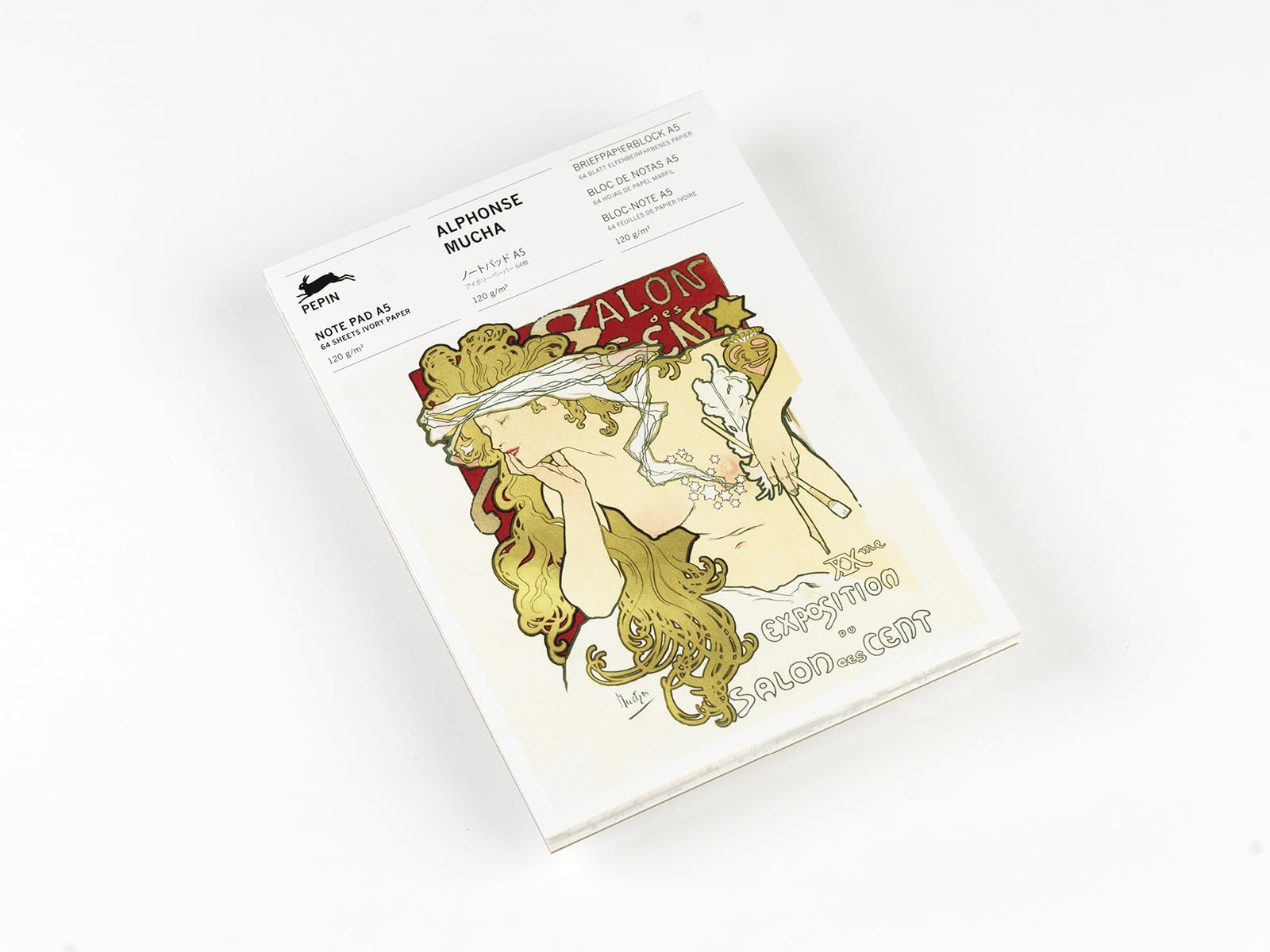Pepin Press Alphonse Mucha: Writing Paper & Note Pad A5