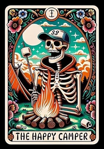 AIBOERL Diamond Painting Kits, Skull 5D DIY Full Drill Diamond Art Painting Kits for Adults, Seaside Diamond Painting Gem Art Craft for Home Wall Decor (11.8 * 15.8 inch