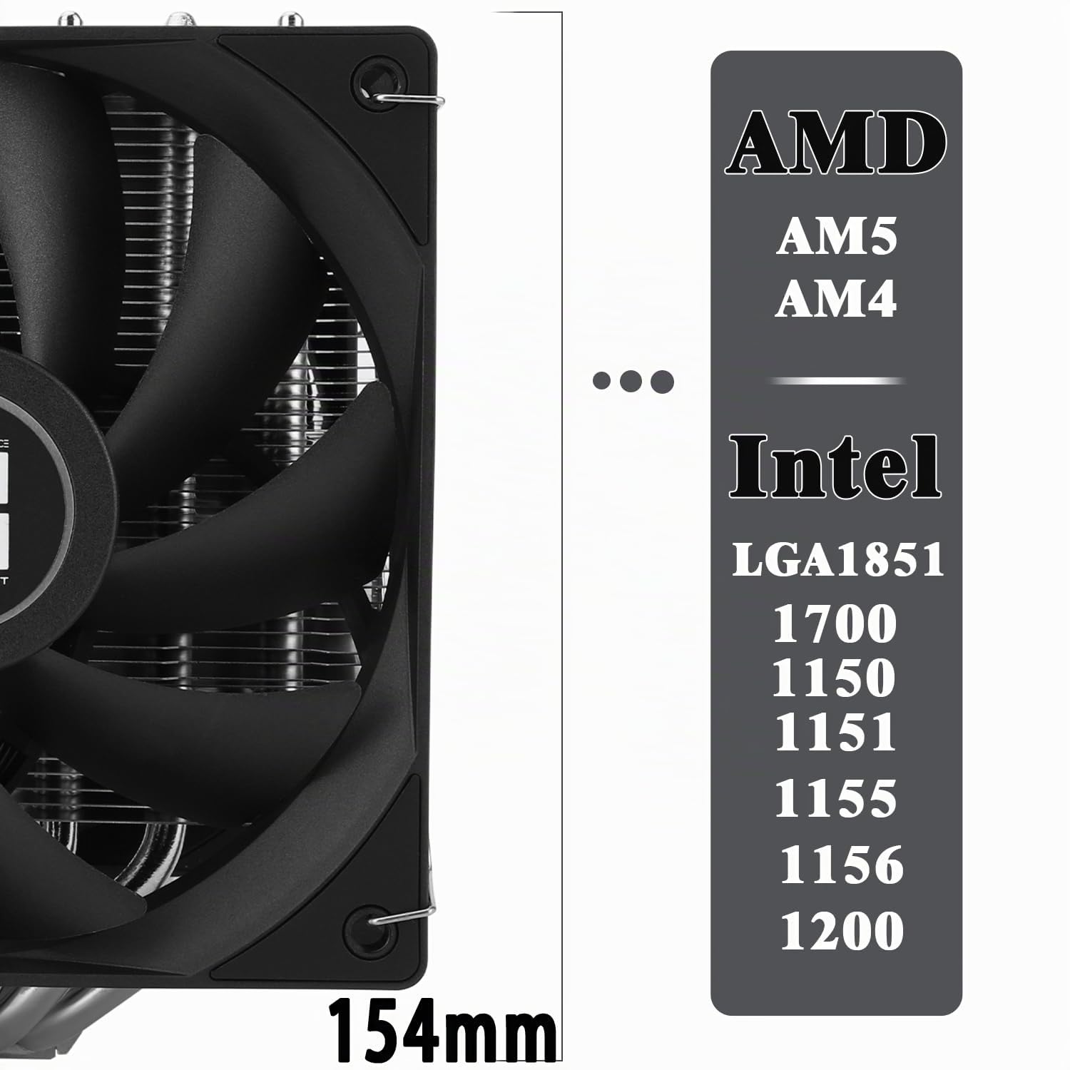 TR-Thermalright Phantom Spirit 120 SE Enfriador de CPU, Doble torre con 7 tubos de calor, Ventiladores Dual TL-C12B V2 PWM, para AM5/AM4, Intel lga1851/1700/115x/1200, 154mm de alto Enfriamiento de PC