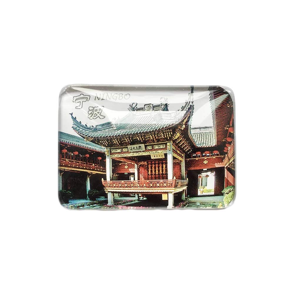 Magnete Frigorifero 3D Ningbo Cina – Souvenir Di Viaggio In Cristallo Con Lavagna Magnetica – Regalo Originale E Decorazione Casa