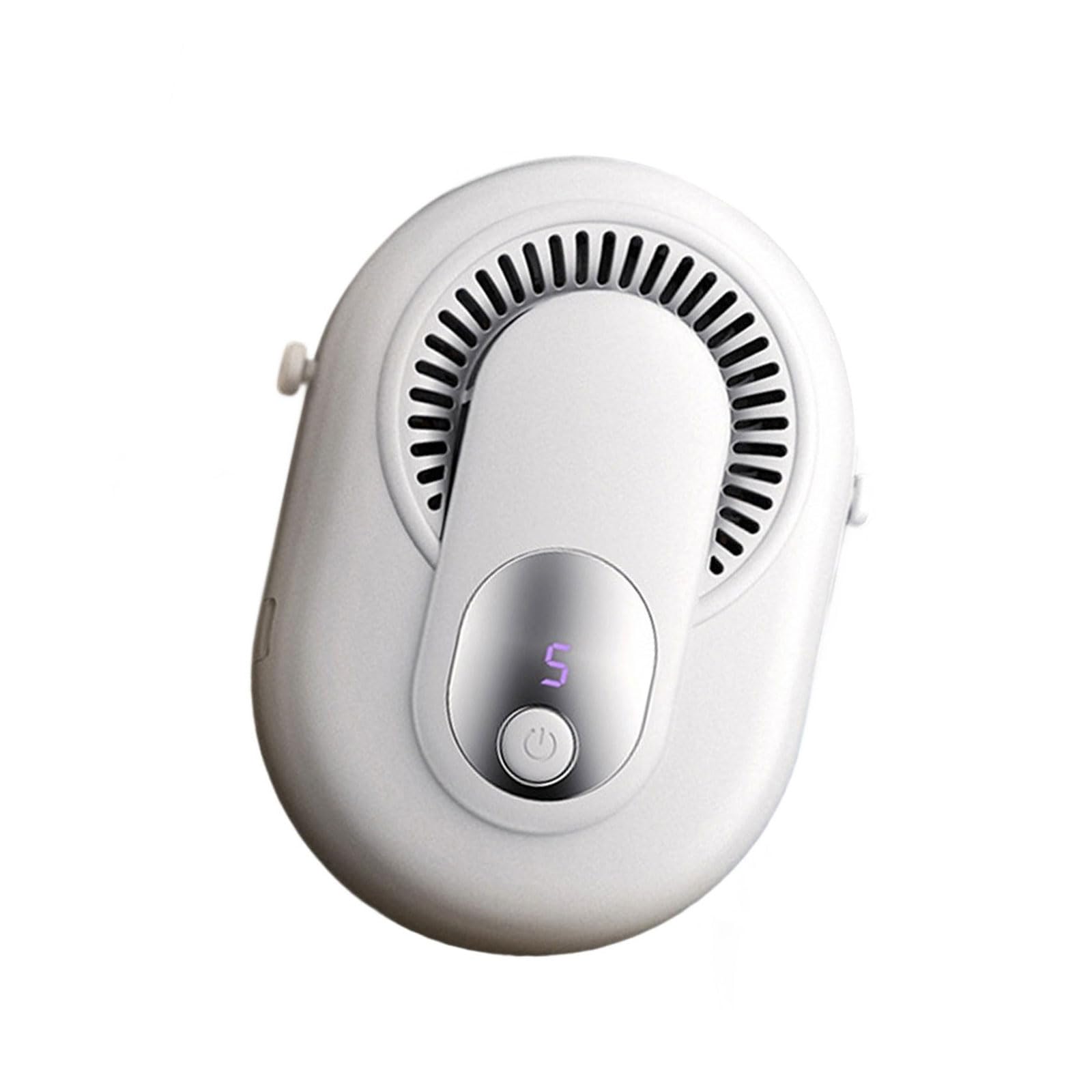 Linvimia White Wearable Waist Fan 3500Mah Clip Rechargable Cooling Abs Texture Portable Fan Present For Sports Enthusiasts Wearable Waist