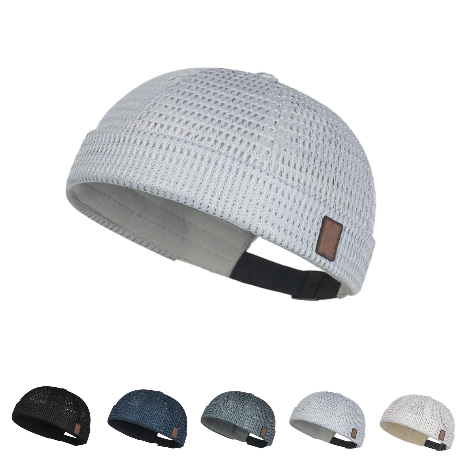 Tyiiplus Hat, Men's Breathable Brimless Docker Hat – Lightweight Mesh Skull Cap for Summer Outdoor Wear — view 11