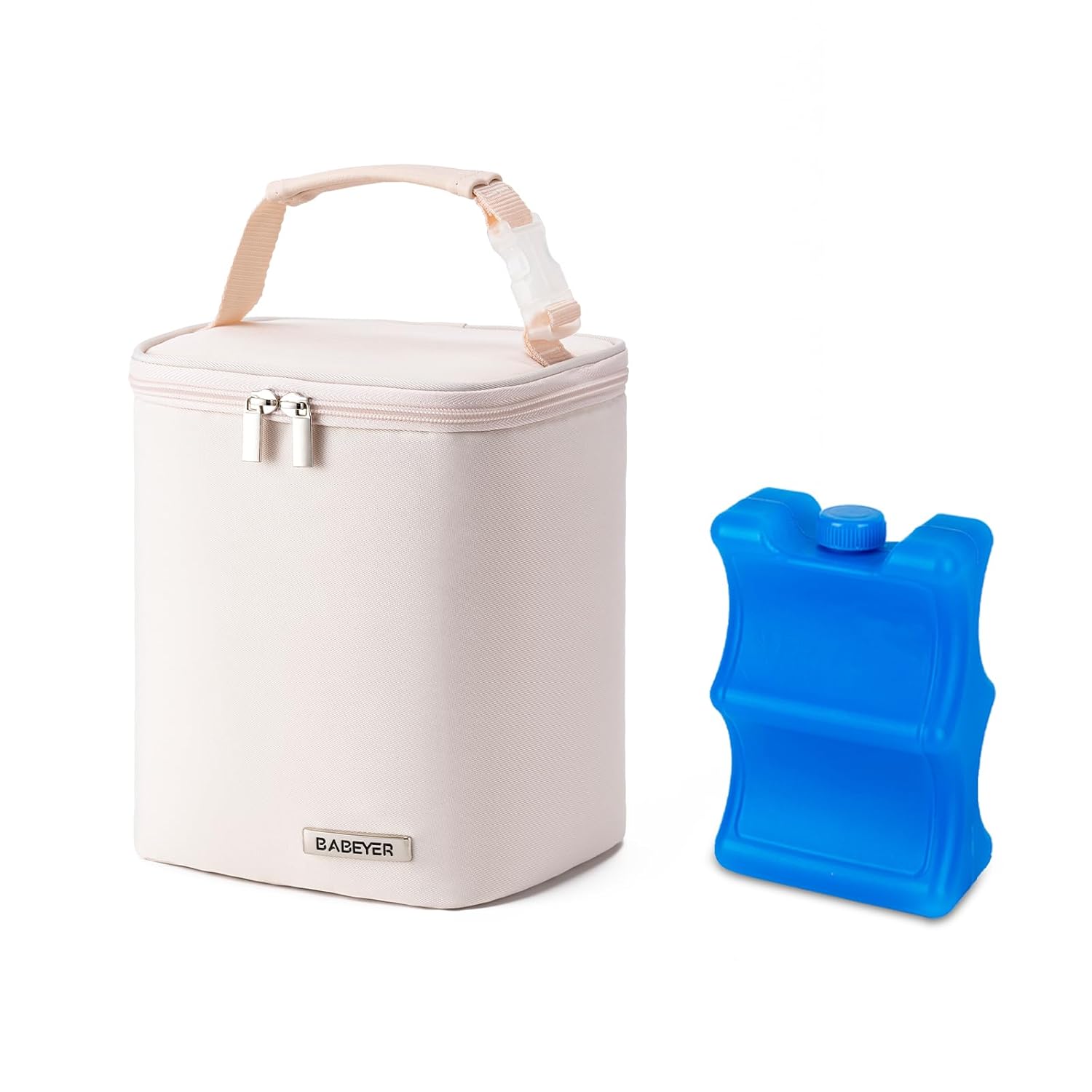 Breast Milk Cooler Bag with Ice Pack Fits 4 Baby Bottles Up to 9 Ounce, Baby Bottle Bag for Nursing Mom Daycare-Aqua