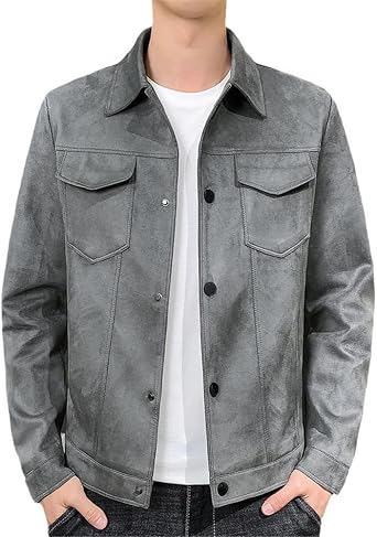 Xingfenly 2023Men coat spring and autumn handsome top Korean version of the suede jacket everything