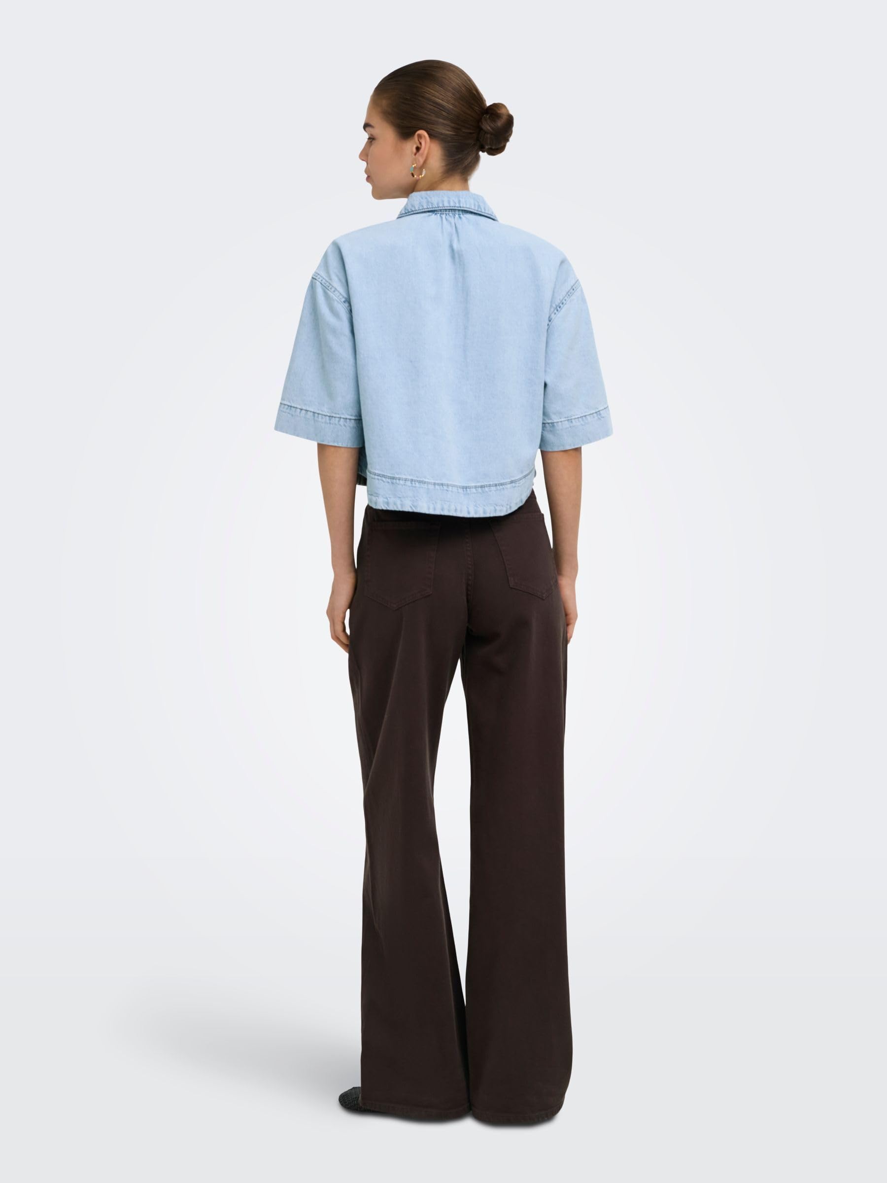 ONLY Onlcleo Life SS Crop Dnm Shirt PIM Noos Onlcleo Life SS Crop Dnm Camiseta PIM Noos Mujer (Pack de 1)