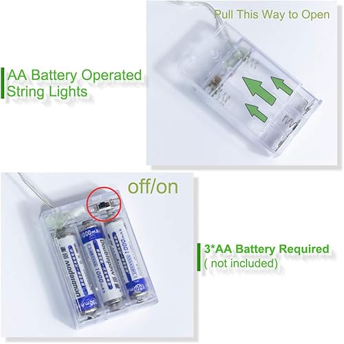 Miniatura 21 de ANJAYLIA 4 Pack Fairy Lights 33ft 100 LED String Lights Battery Operated Mini Twinkle Starry Lights for Wedding, Party, Christmas, Decor, Warm White