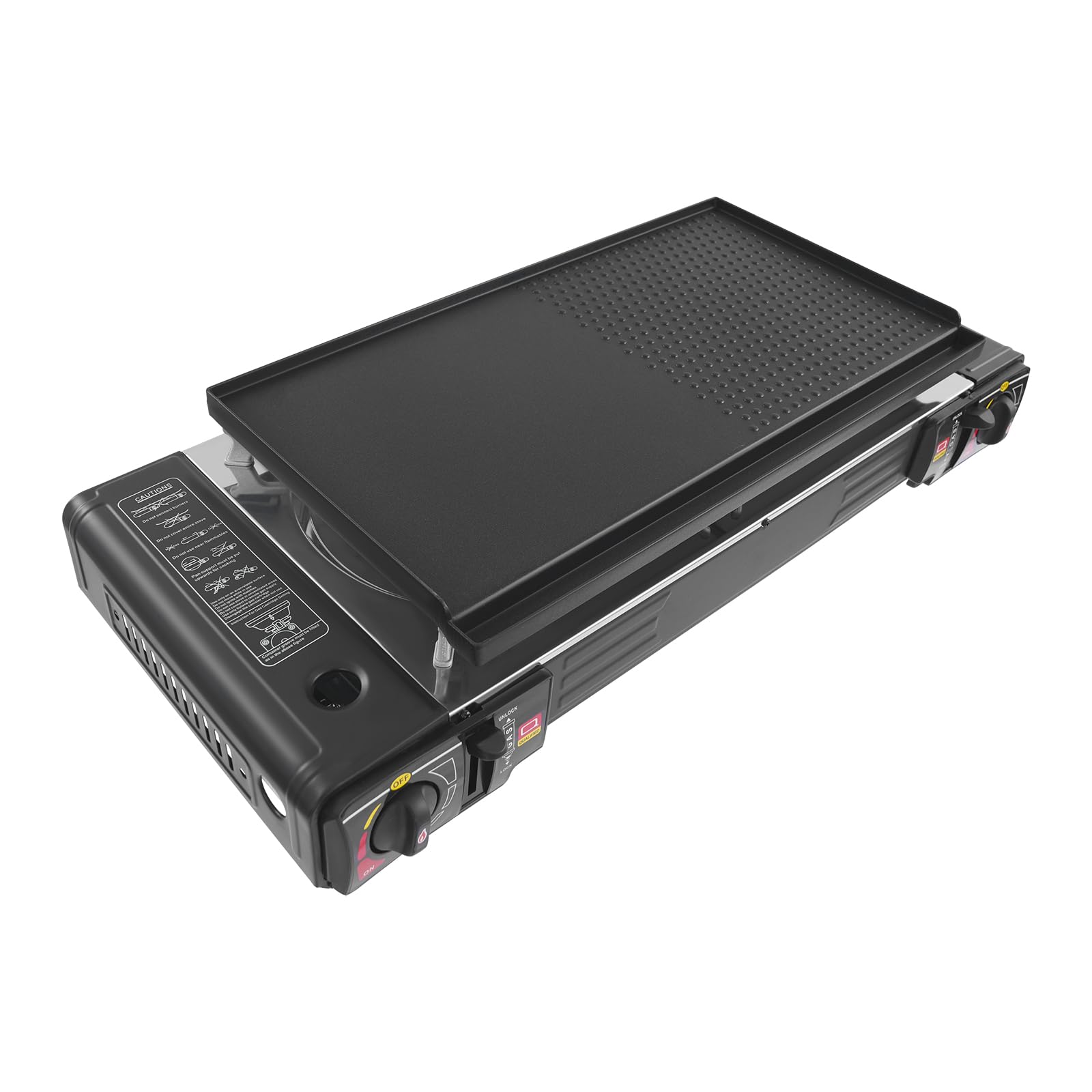 Barbecue Grill 2 In 1 Fornello A Gas Piezoelettrico 2200 W KEMPER Piastra Grill 8 Cartucce Di Gas 227 Gr Butano Camping 84695235 - Foto 10