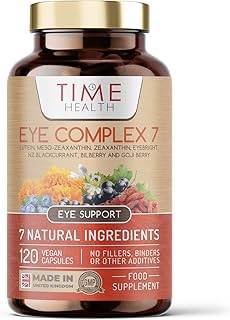Eye Complex 7-120 Capsules - Lutein, Meso-Zeaxanthin, Zeaxanthin, NZ Blackcurrant, Bilberry, Goji & Eyebright – 4 Month Supply – UK Manufactured