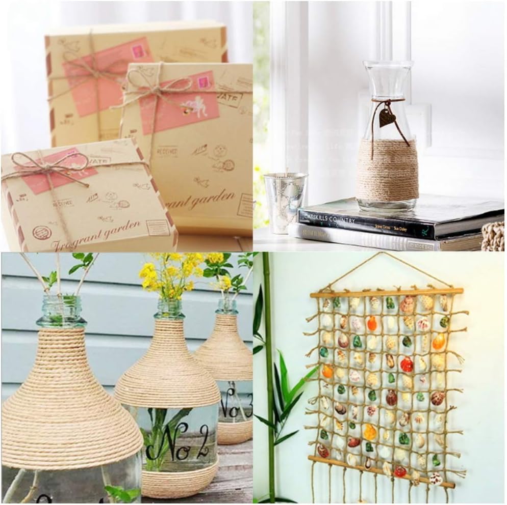 377 Feet Natural Jute Twine Best Arts Crafts Gift Twine Christmas Twine Durable Packing String : Office Products