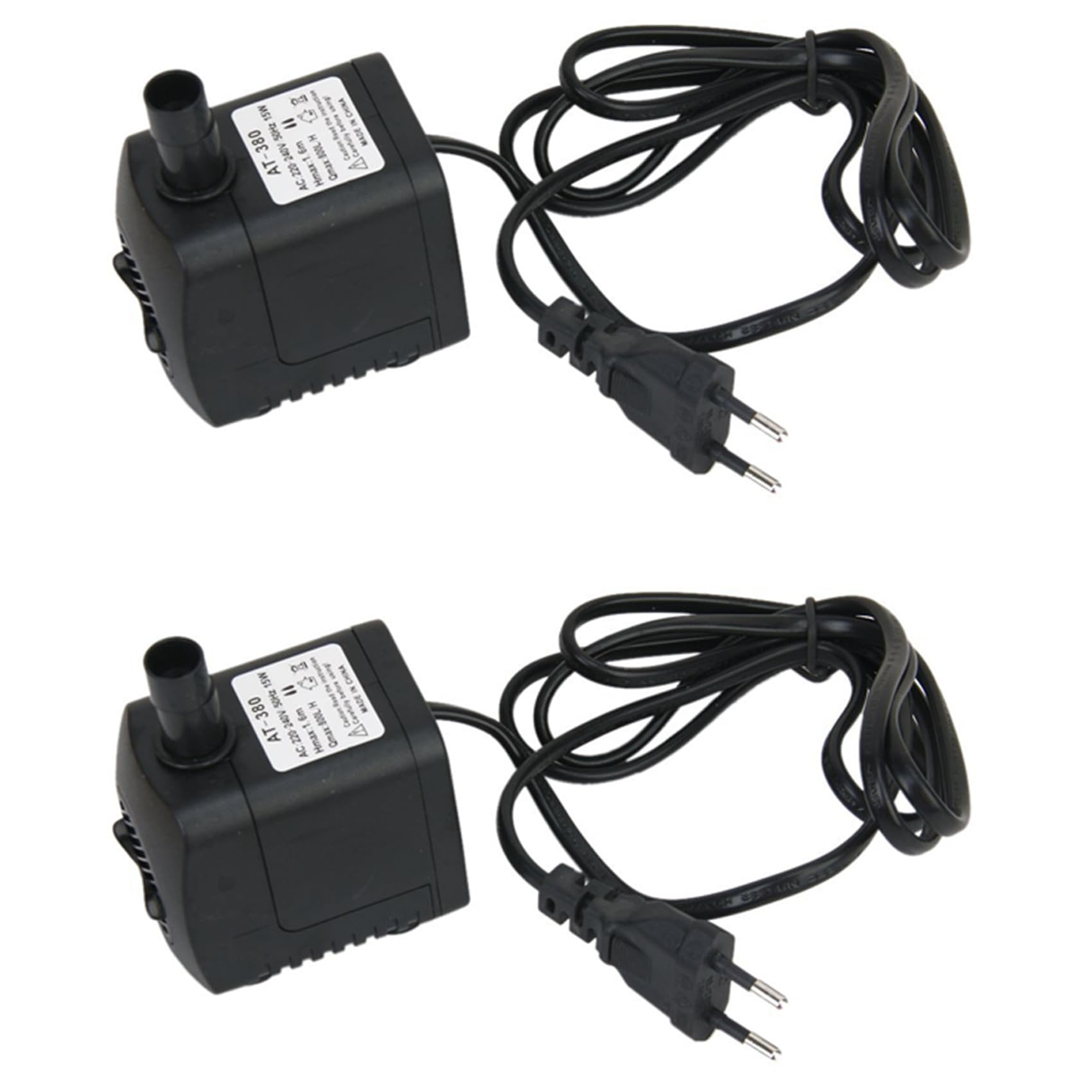 Pompe submersible 220V 15W pour aquarium et bassin : lot de 2 thermorégulées
