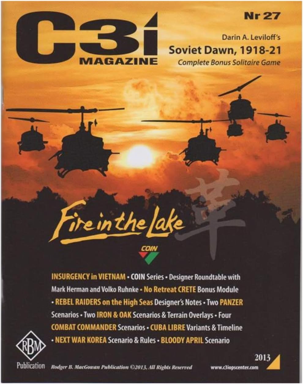 RBM Studio GMT: C3i Magazine #27 Including Soviet Dawn Solitaire Board Game