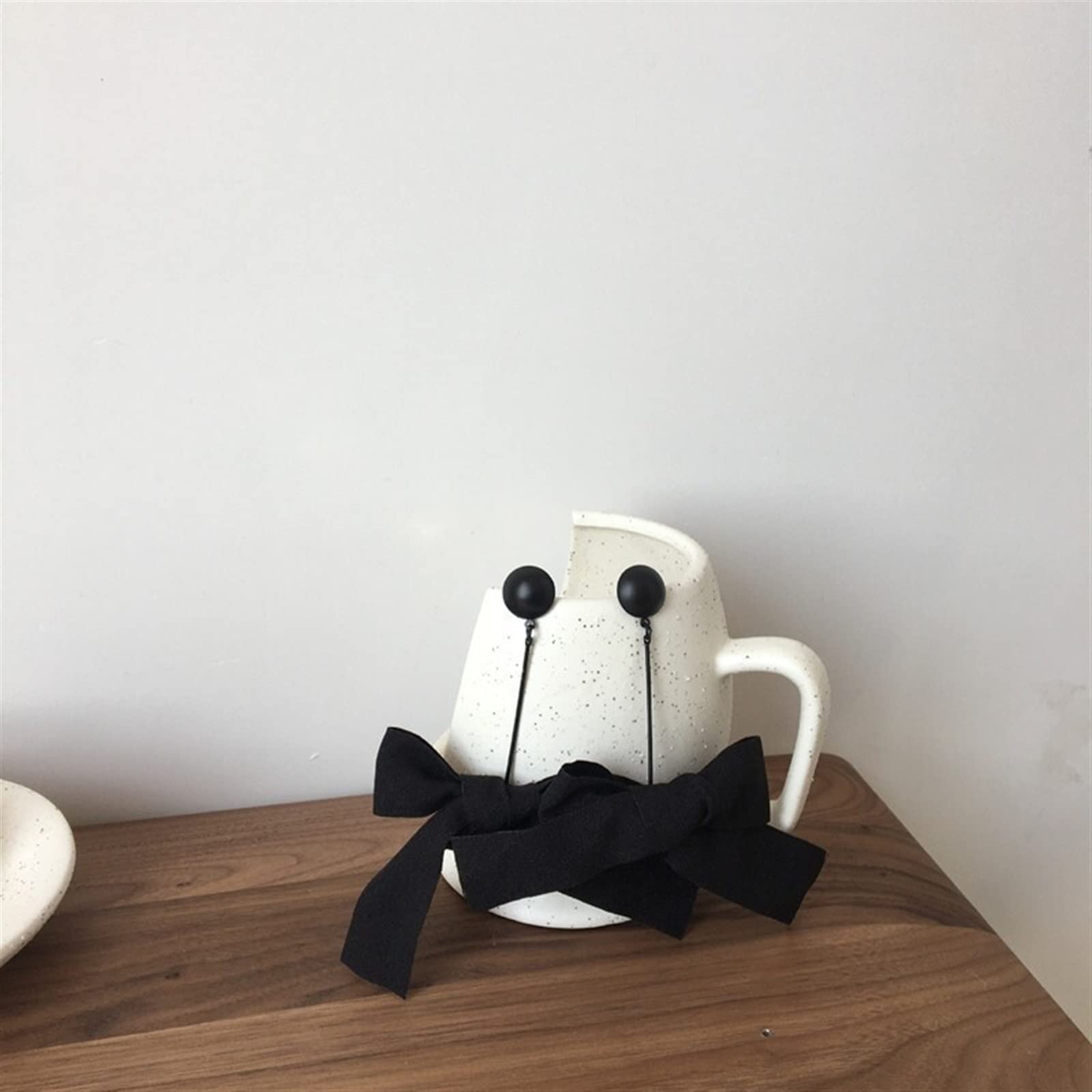 HJMMHX Damen-Ohrringe, süße Schwarze Schleife, Damen-Ohrringe, Lange modische Tropfen-Ohrringe, Schmuck-Ohrringe