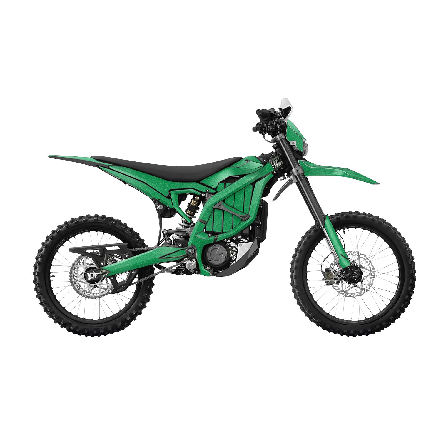 Glossy Glitter Surron Ultra Bee Graphics Kit Wrap - Solid Green - Sur-Ron Skin - Premium 3M Vinyl Protective Wrap Decal Cover - Easy to Apply | Crafted in The USA by MightySkins