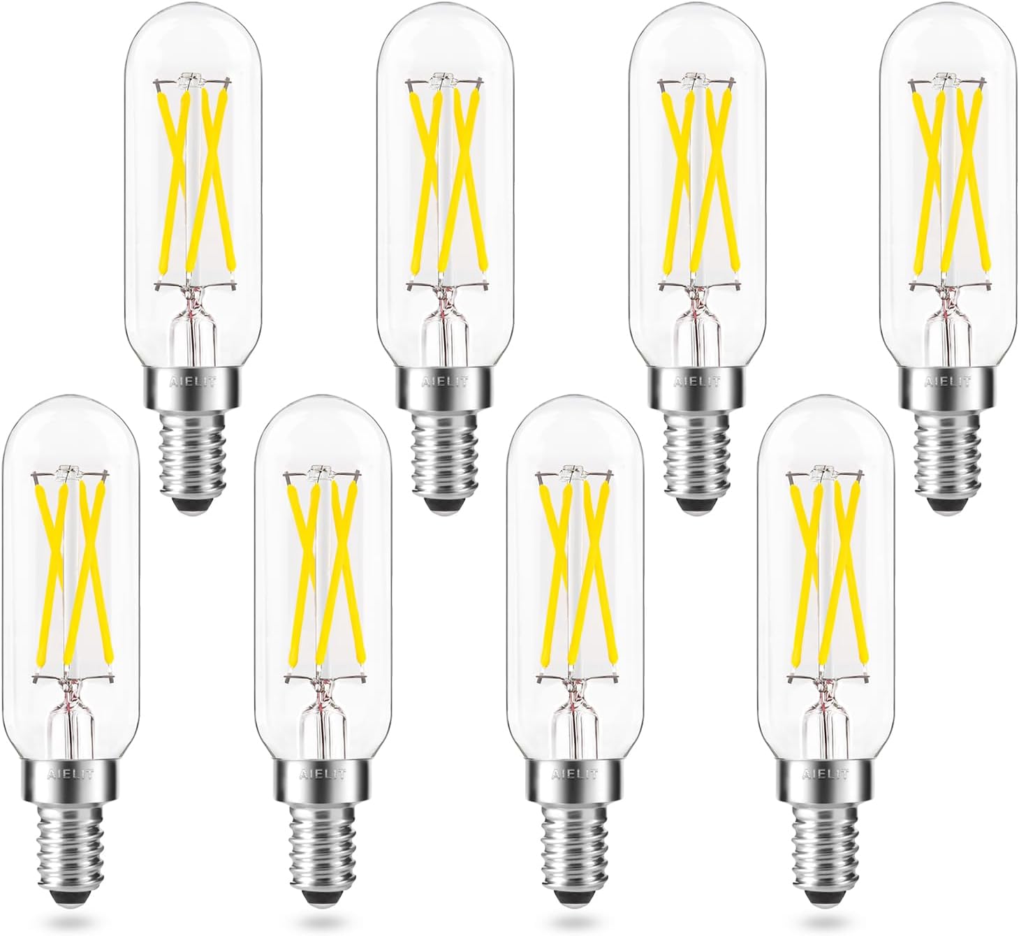 Daylight E12 T8/T6 Candelabra LED Bulbs 40-Watt Equivalent, Bright White 5000K, 400 Lumens, Dimmable 4W Clear Tube Chandelier Light Bulb for Ceiling Fan, Pendant, Floor/Table Lamps, 8-Pack 4w=40w Daylight White 5000k 8pack MISSING TWO