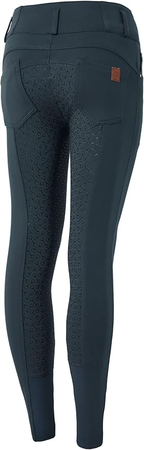 HORZE Kids' Tara Equestrian High Waist Full Seat Silicone Grip Riding Breeches