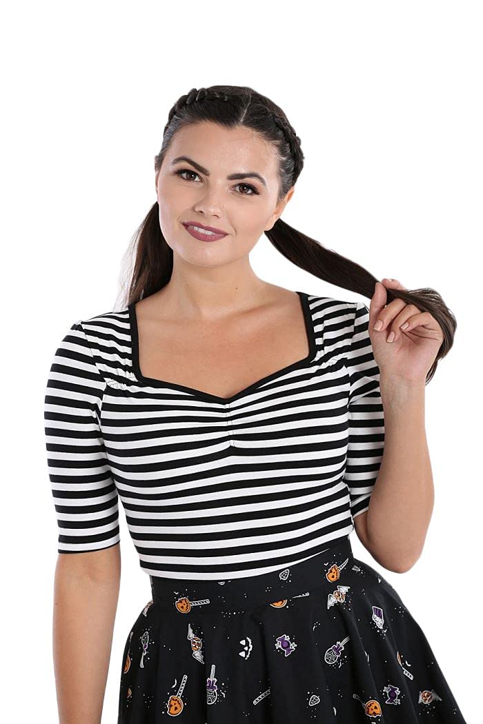 Hell Bunny Warlock Top Black-White