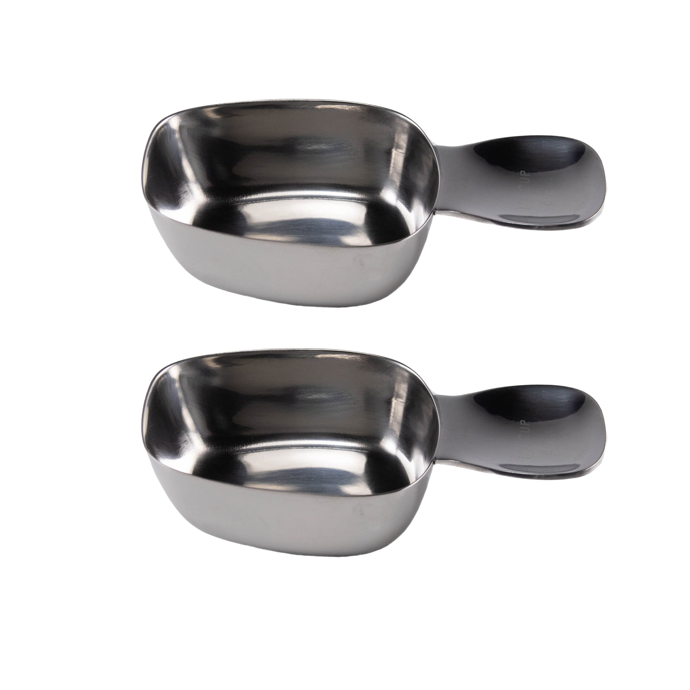 Honey Bear Kitchen 1/4 taza de 60 ml de taza de medición, acero inoxidable pulido (juego de 2)