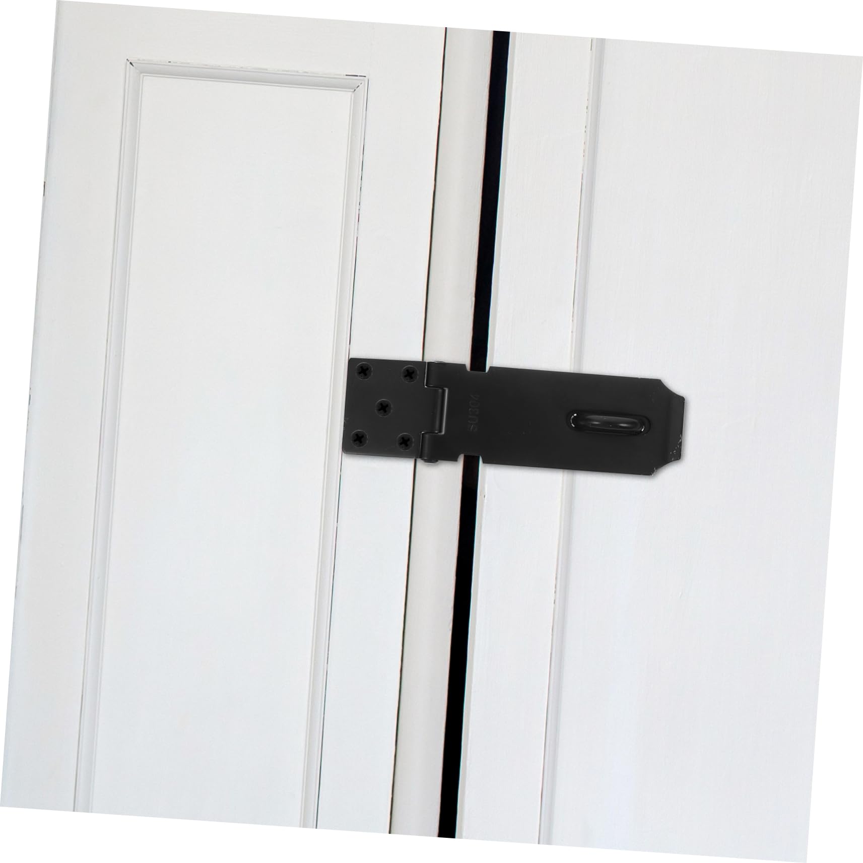 MUSISALY 304 Stainless Steel Lock Set Gate Hinges Fence Latch Heavy Duty Barn Door Latch for Outdoor Security