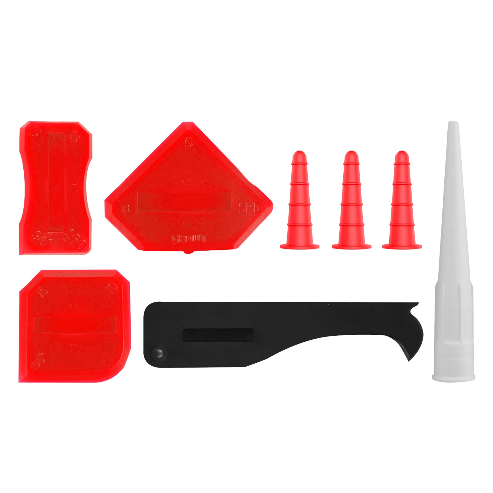 Dekton 8pc Caulking Kit- Complete Kit For Removing Old Grout And Sealants| No Wasted Caulk, Silicone or Grout| Ensures Seamless Application On Various Surfaces| Durable, Easy-to-use, and Versatile