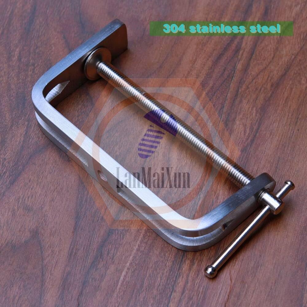 1 juegos 155#【Tornillo de mango】 304 abrazadera G pesada de grado industrial de acero inoxidable cepillado, abrazadera en forma de u, abrazadera en forma de c, soporte de abrazadera