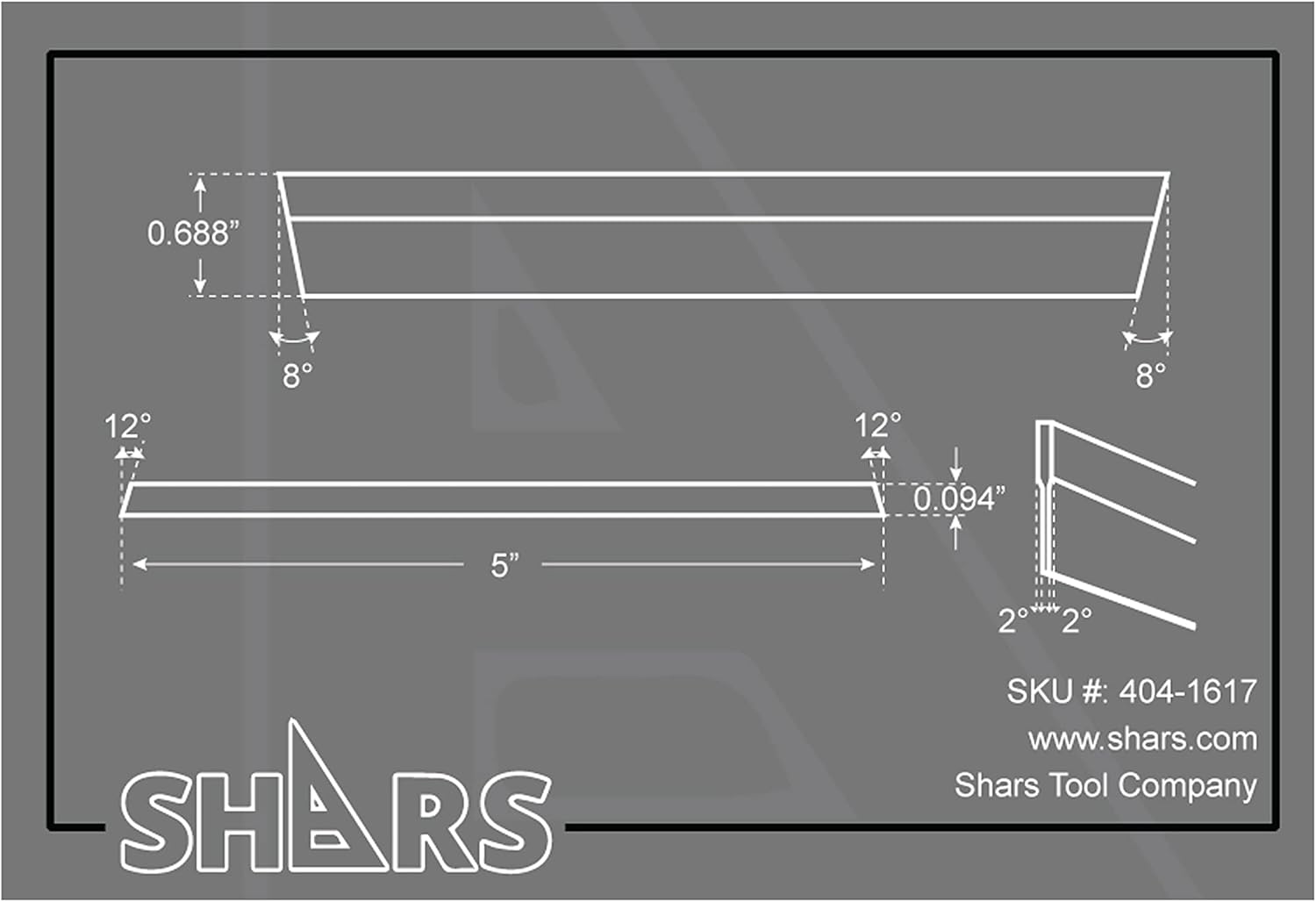 Shars 3/32 x 11/16 x 5" M42 Cobalt Parallel Type Cut-Off Blade P3N 404-1617 !
