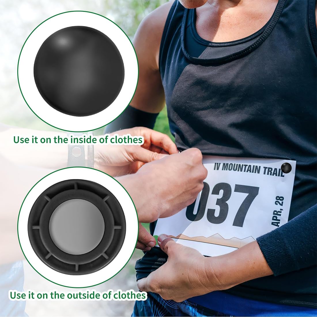 Portadorsal Imán Running Pack 4 Imanes Dorsales Alta Resistencia Accesorios Runners