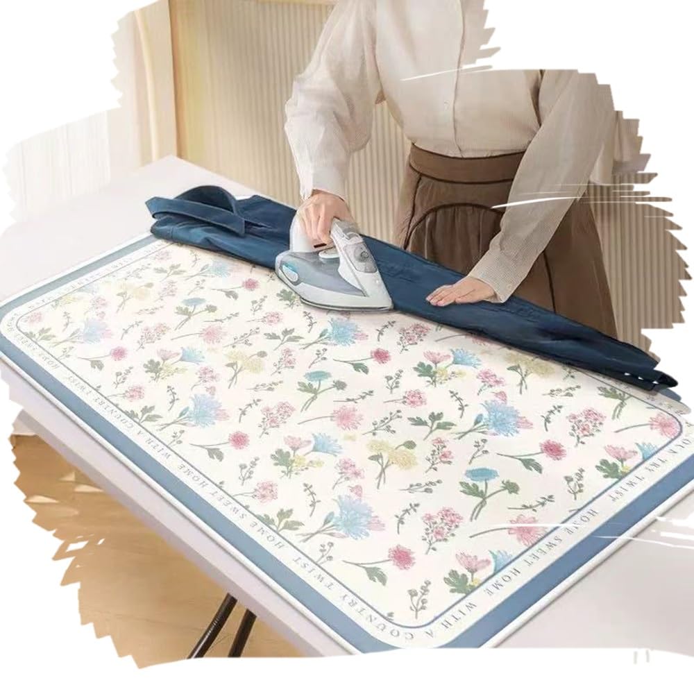 Bügelunterlage Für Tisch，Bügelmatte Hitzebeständig Dampfbügeleisen Geeignet，70x50cm 80x60cm 120x60cm rutschfeste Bügelmatte Für Tisch，Bügeldecke Zum Nähen(Pattern 4,60x120cm/23.6x47.2in)