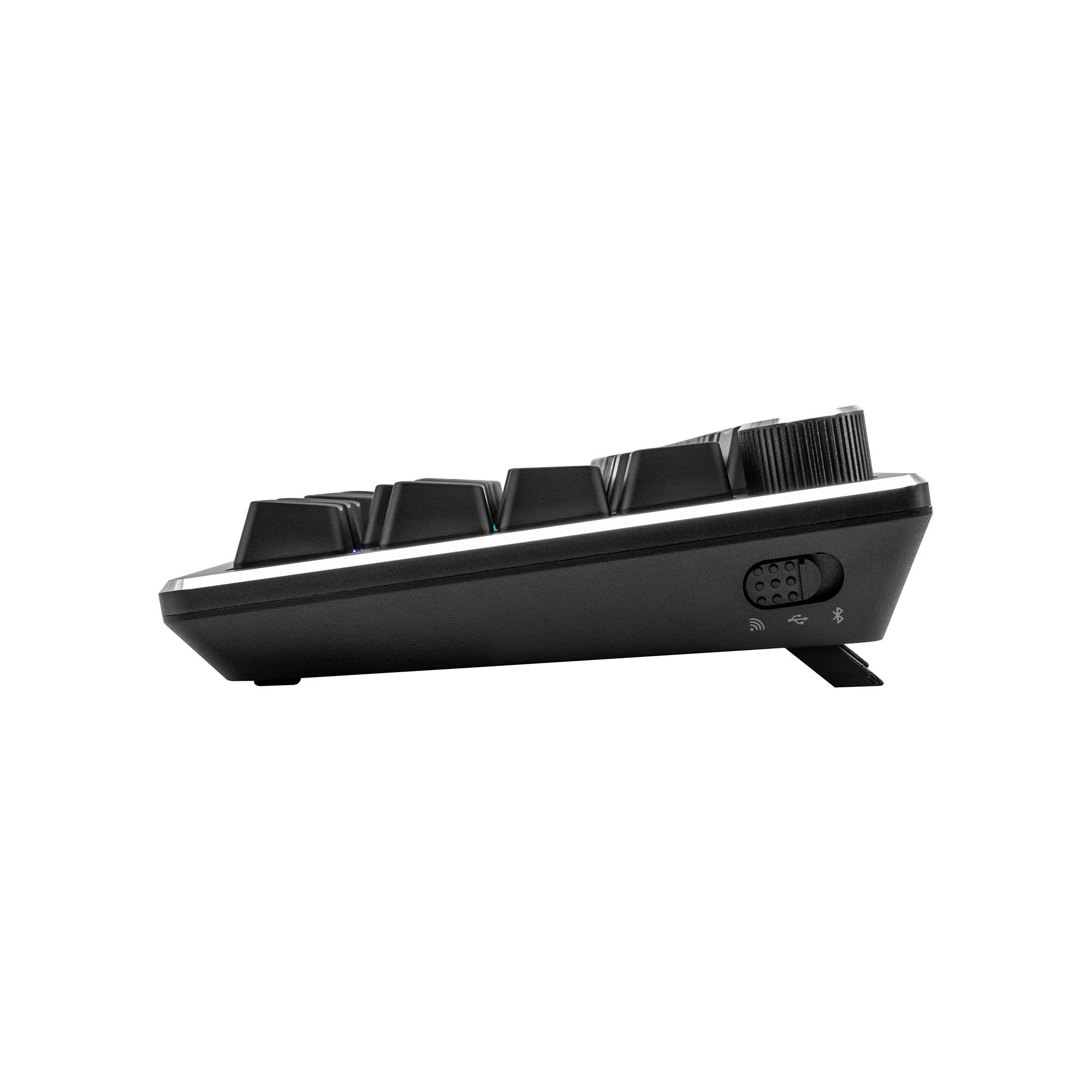 Cooler Master CK721 Mechanische Gaming Tastatur - Keyboard mit 65% Layout, Schalter-Braun, RGB-Beleuchtung, Hybrid-Wireless-Technologie, Präzisionsrad - Space Grau, DE - QWERTZ