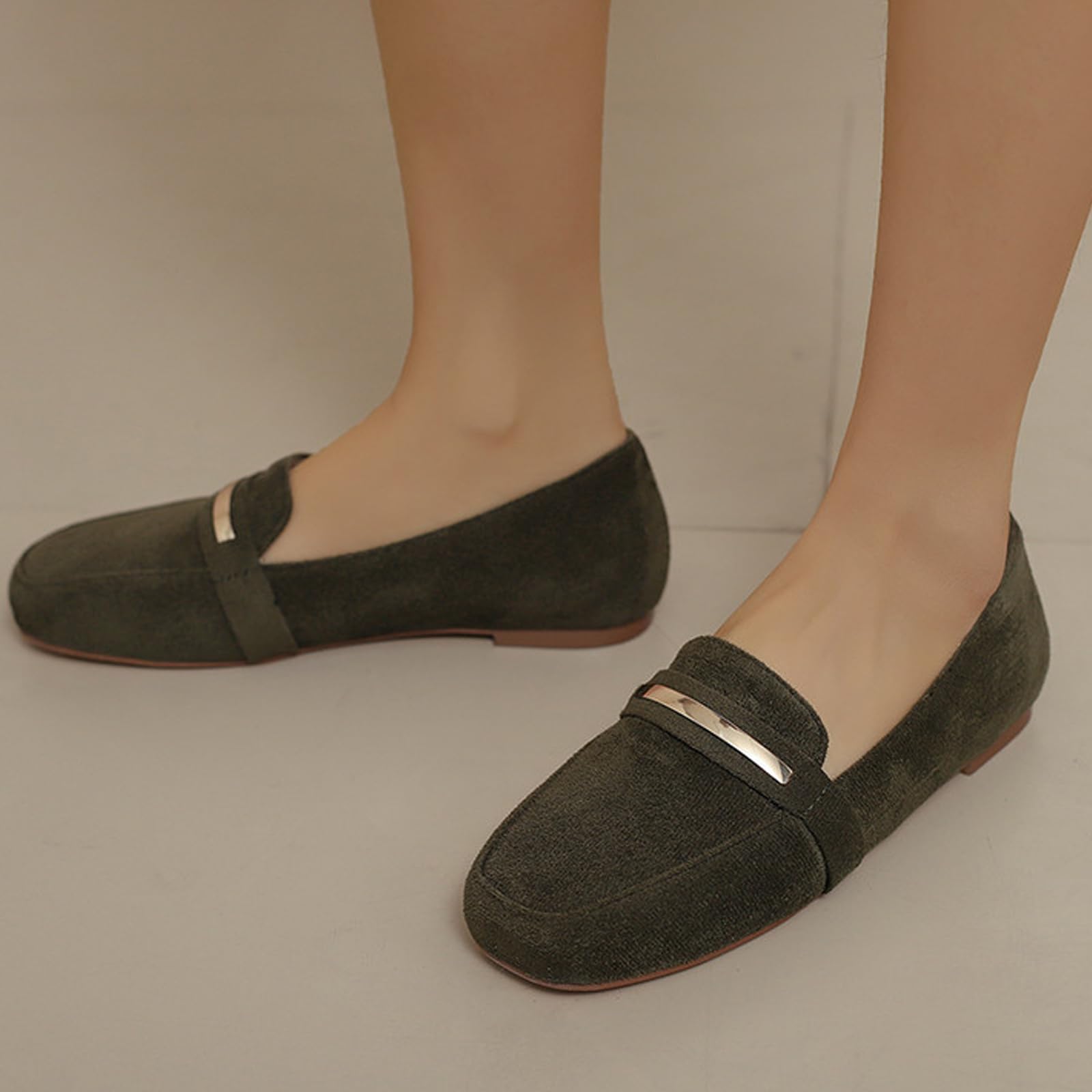 Scarpe Business Casual Donna Mocassini Bassi Scamosciati | Perfetto Per Pendolarismo E Guida, Supporto Anti-Fatica Per Stare In Piedi, Stile Classico Versatile