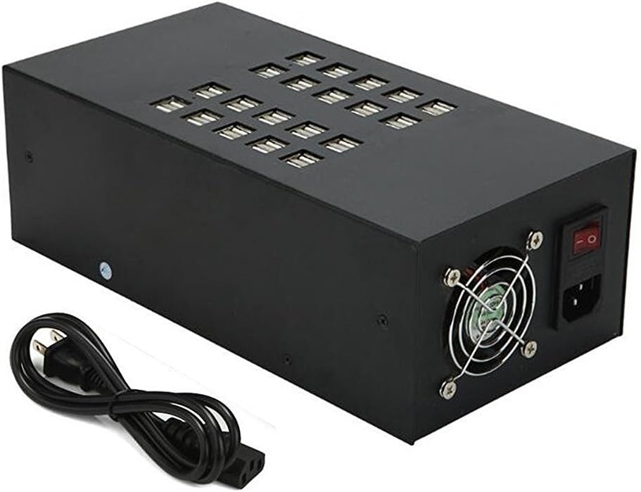 Chicheng 110V Input 300W 40Ports USB Mutli Port Wall Charger for iPhone 7/6/Plus/6/5S/5C/5/4S, iPad Pro/Air/Mini/3/2/1 Adapt to The Hotel/School/Shopping malls, etc (40 Ports)