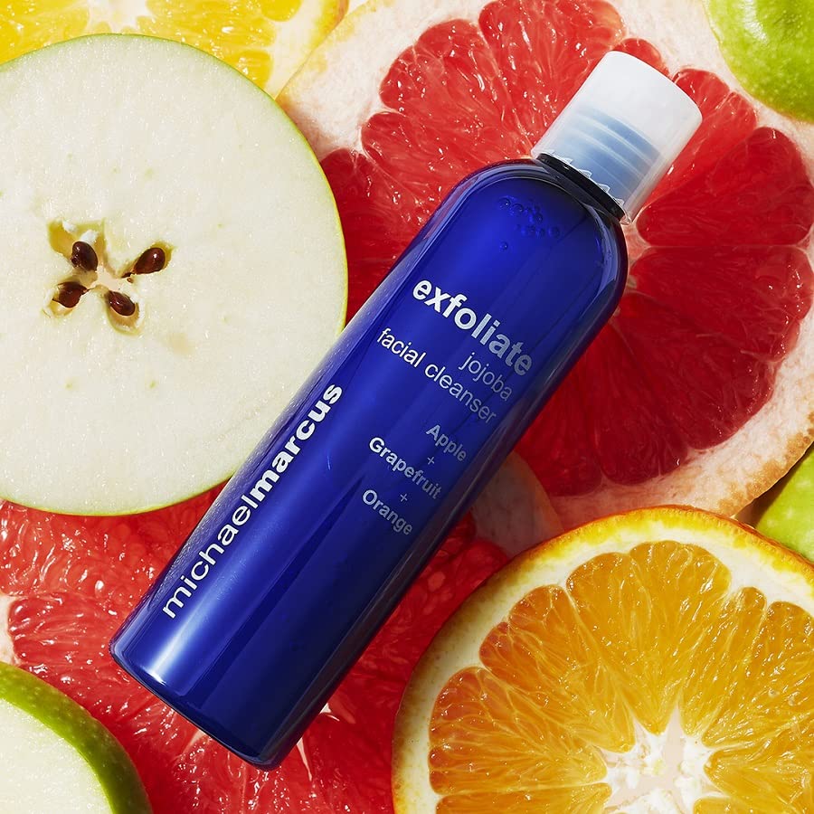 michael marcus Limpiador facial Jojoba con extracto de pomelo y naranja, 4 onzas líquidas, limpiador facial refrescante, hidratante y sin crueldad,