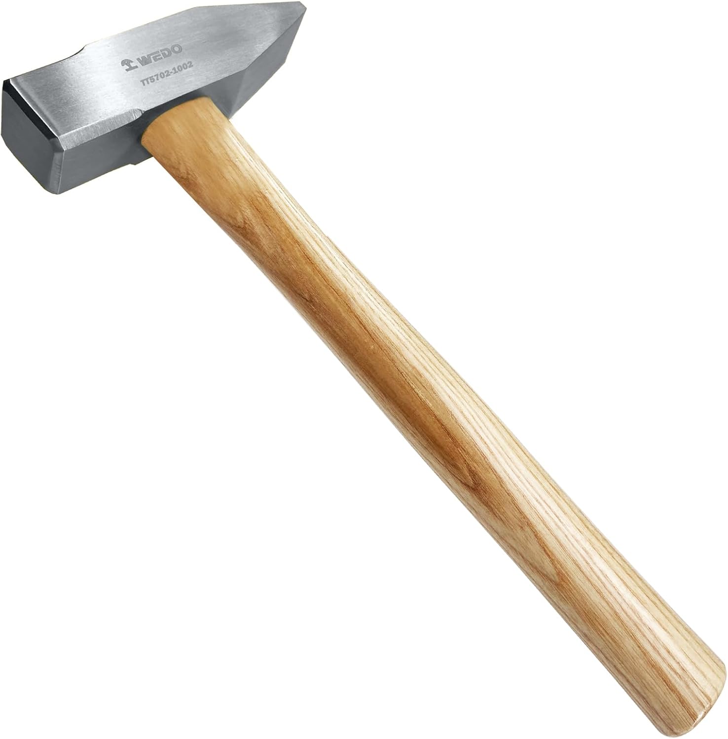 WEDO Titanium Engineers’ Hammer, Cross Pein Hammer with Wooden Handle, Anti-magnetic, Light weight, Non-magnetic, Rust-proof, One-time Die-forged, Corrosion resistant, Durable, 340g(0.75 lb) Head