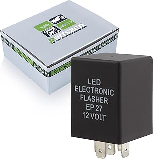 partszen 5 Pin EP27 FL27 12V 20A Electronic Flasher Relay Compatible LED Turn Signal Light Bulbs Hyper Blink Flash Fix