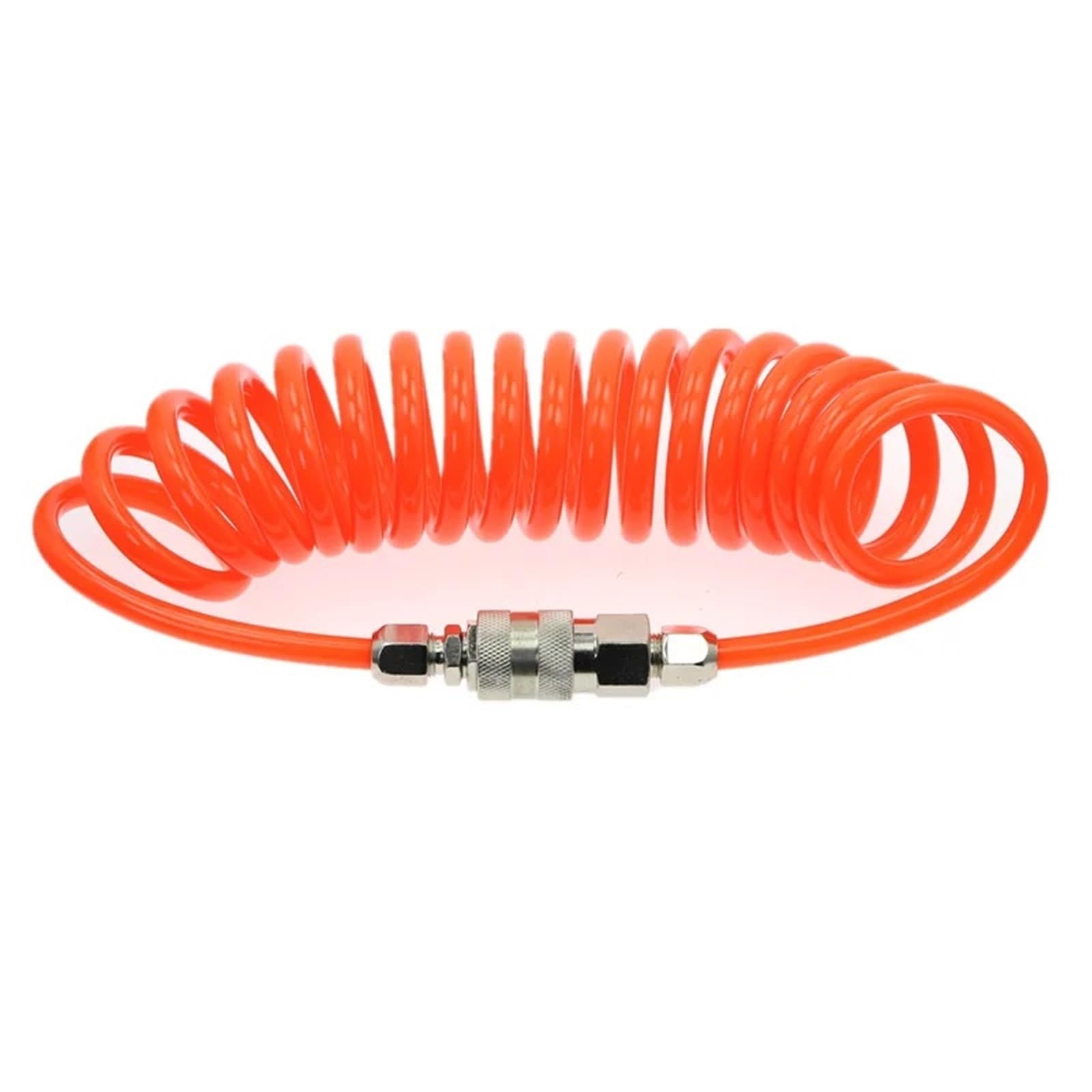 Tubo flessibile a molla in poliuretano da 3 m, 6 m, 9 m, 12 m e 15 m, per compressori, utensili pneumatici e adattatori di collegamento. (10 x 6,5 mm senza raccordi, 6 m)