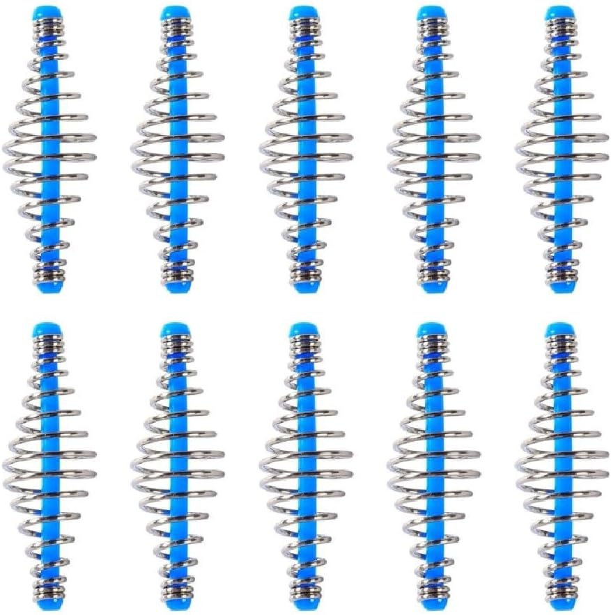 10/30Pcs Fishing Feeder Baits Cage Spring Coils Inline Methods Feeder Metal Baits Thrower Feeder Fishing Tackle Easy Use Metal Baits Thrower Feeder