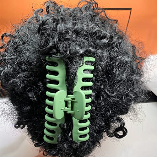 Hailoumo Large Hair Clips 5.2 Inch Extra Large Claw Clips For Thick Hair 4Pcs Hair Clips For Women Thick Hair Pink, Orange, Green, Black #TOP7