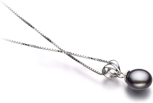 Miniatura 2 de Sally 9-10mm AA Quality Freshwater 925 Sterling Silver Cultured Pearl Pendant For Women