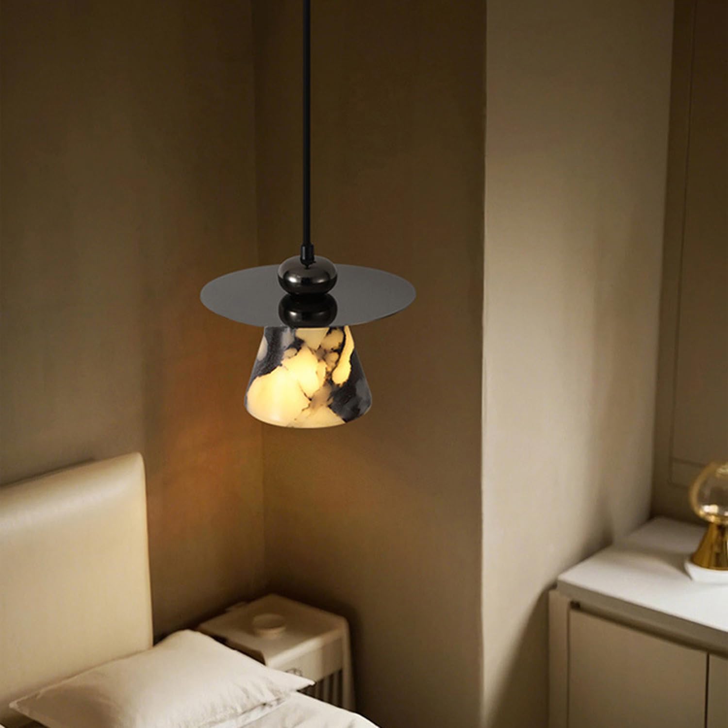 Lampada a sospensione in marmo naturale a con