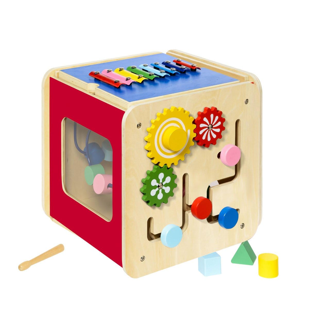oxybul | Cube géant Multi activités en Bois 12-3 Ans