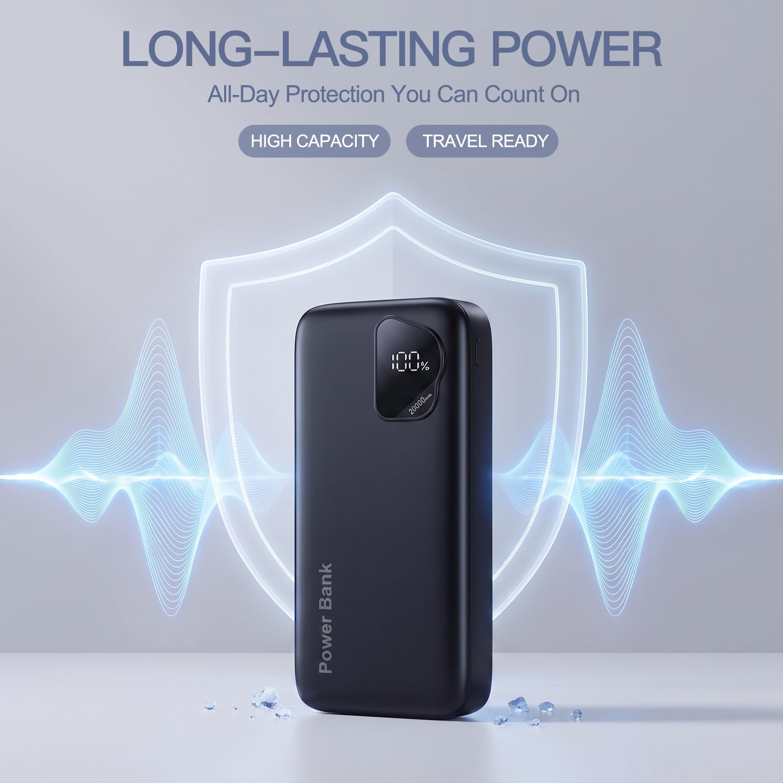 2026 2-Pack 20000mAh Portable Charger Battery Pack with Built in Cables view 7