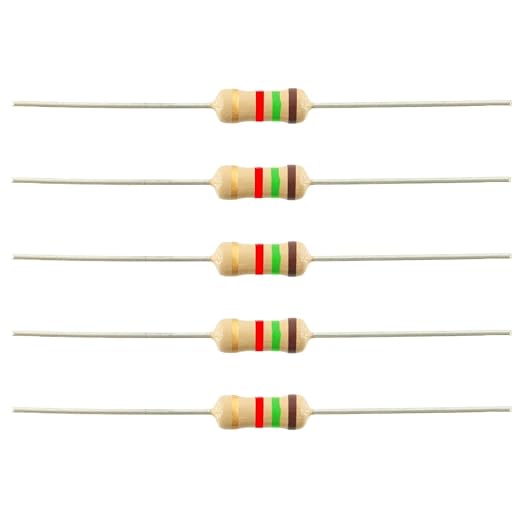 INVENTO 50Pcs 1.5K Ohm Carbon Film Resistor 1/4 W Resistance 0.25 Watt 250mW 5% Tolerance For DIY