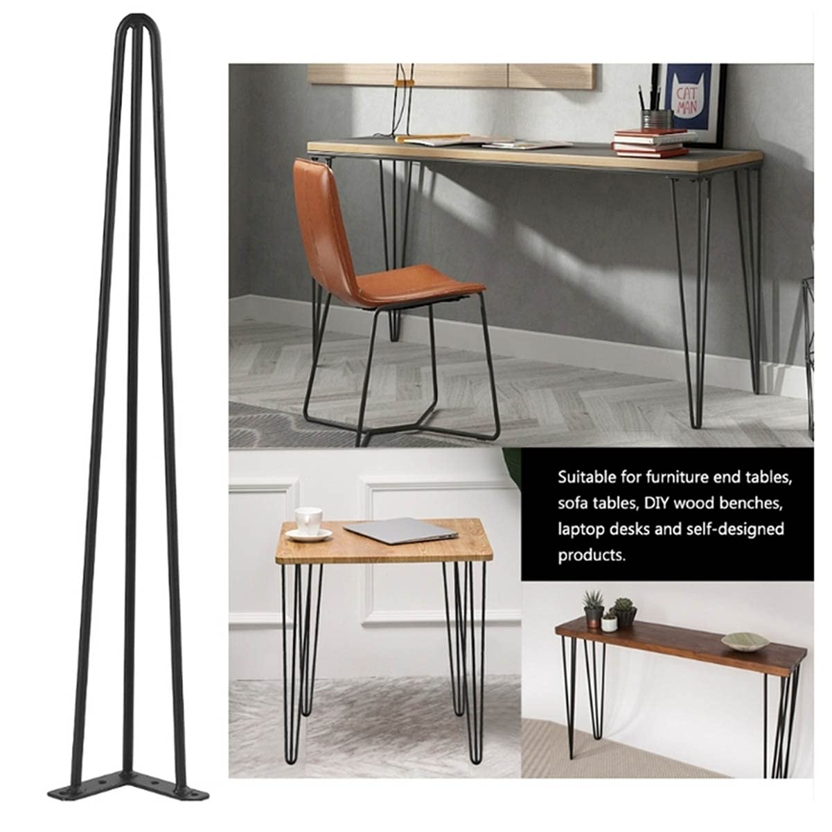 Amazon.co.jp: 4本セット テーブル脚 70cm diy 金属製 家具の足 鉄脚