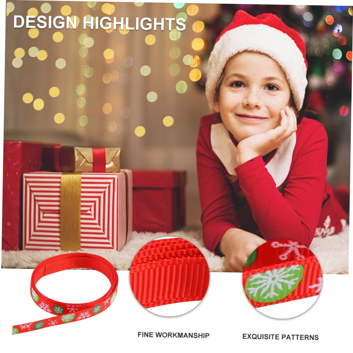 STOBOK 2 Sätze Geschenkband Weihnachtsband Diy Weihnachtsbaumbänder Dekorationen Bogen Basteln Ribbon Bandfeile Bandmaterial Selber Machen Weihnachtsdekorationsband Polyester 25 Stück * 2