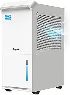 3,200 Sq.Ft Energy Star Dehumidifier for Basement with Drain Hose, 36 Pint DryTank Dehumidifiers for Large Room, Suit for Garden Hose, Intelligent Humidity Control, 24H Timer White