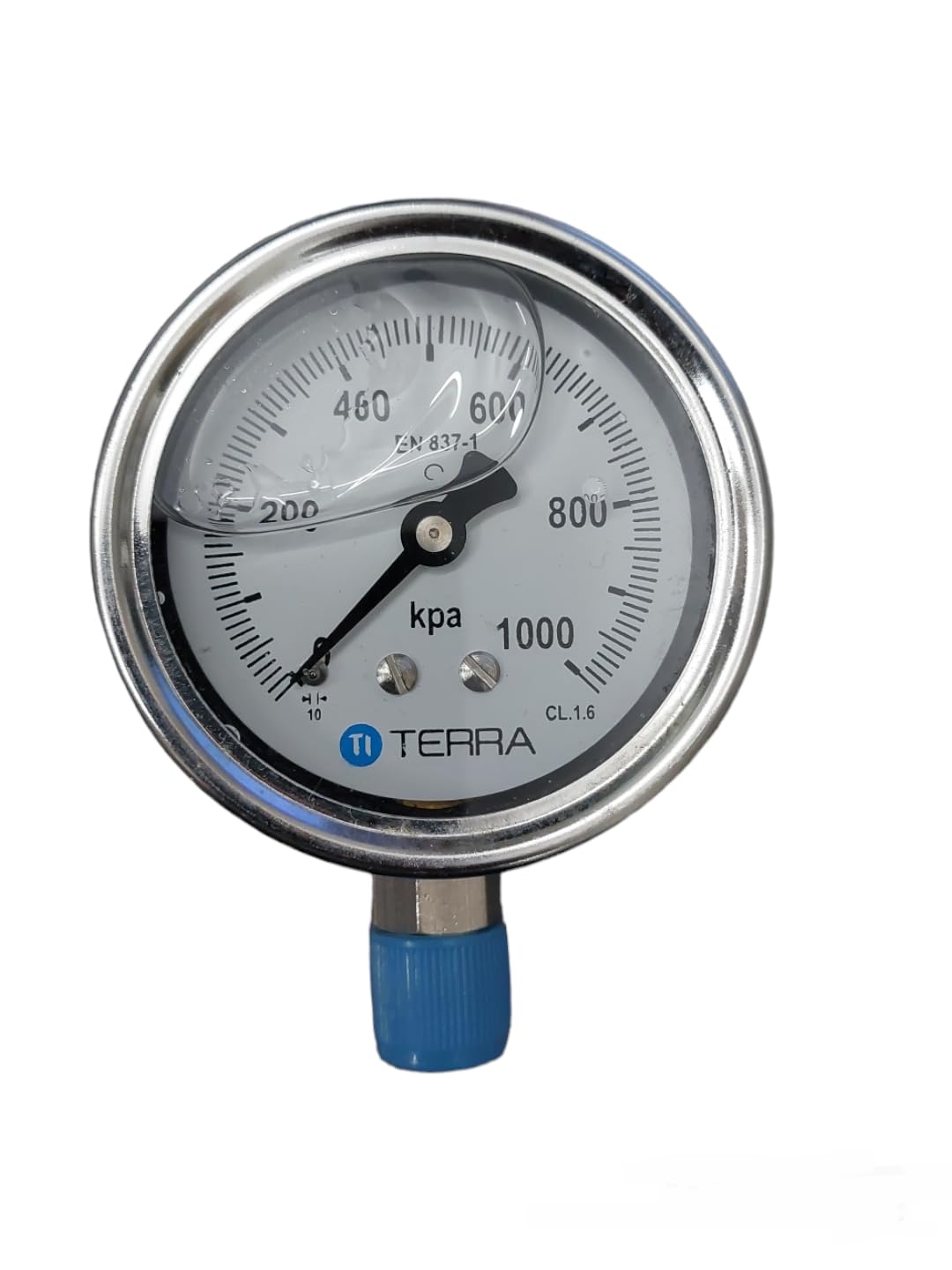 Terra Pressure guage in KPA scale 0-1000 Kpa size 63mm with bottom fitting 1/4" BSP-image-33
