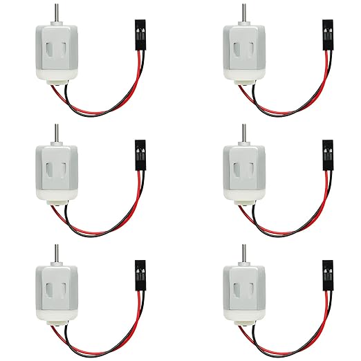 Gikfun 1V-6V DC Type 130 Micro Motor for Arduino, Hobby Projects, Robotics, STEM Kits, Drones, and Small Electronics DIY (Pack of 6PCS) EK1894