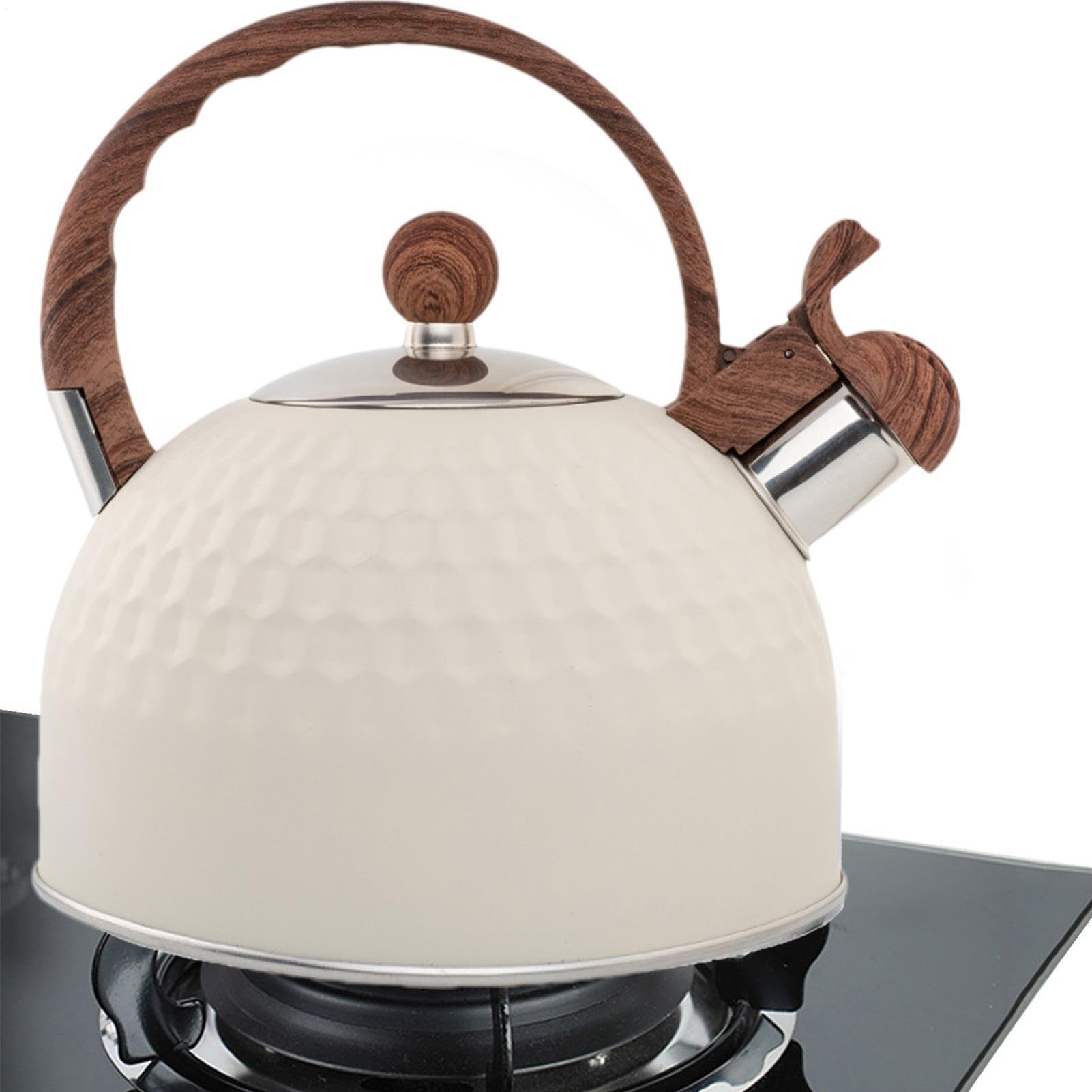 Bollitore a fischio, 2,5 litri, in acciaio , per casa, cucina, appartamento, picnic, campeggio, cortile, giardino, feste sul prato
