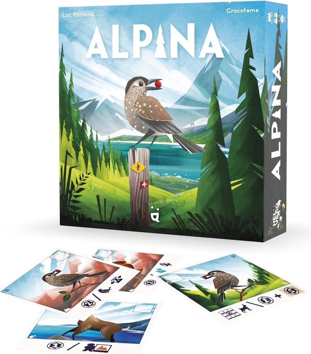 Helvetiq | Alpina | Card Game | Ages 10+ | 2-4 Players | 15 Minutes Playing Time, White