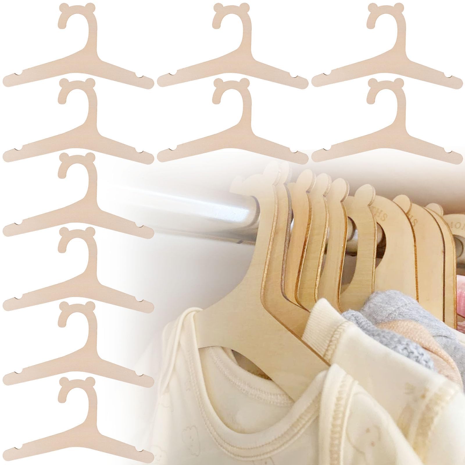 Cintres En Bois Enfant Lot De Dix Cintres En Bois Pour Enfant